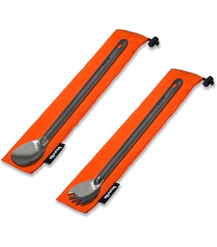 Couvert Vargo Titane Pliant – Spork Bleu – Modèle T-219 – Neuf