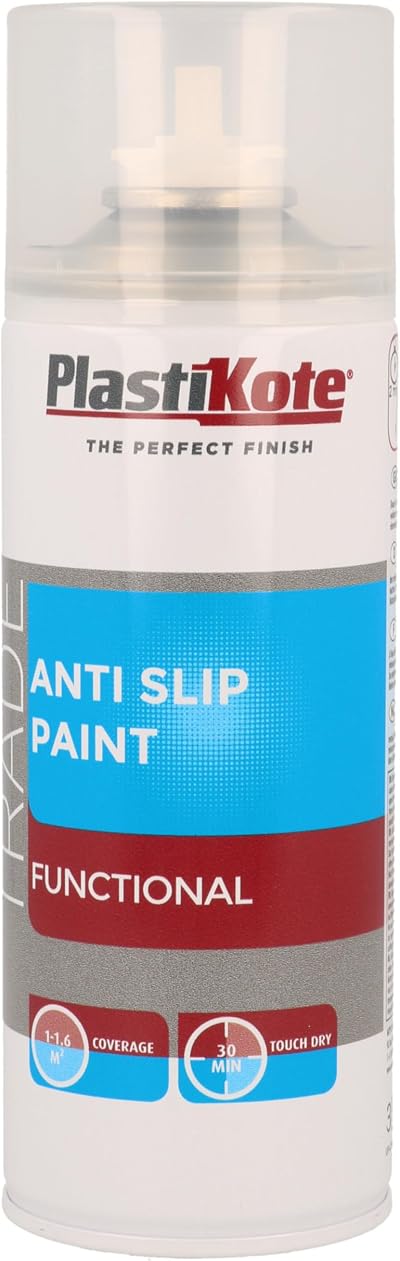 PlastiKote 071021 Trade Functional Anti Slip Paint Spray 400ml Clear Matt