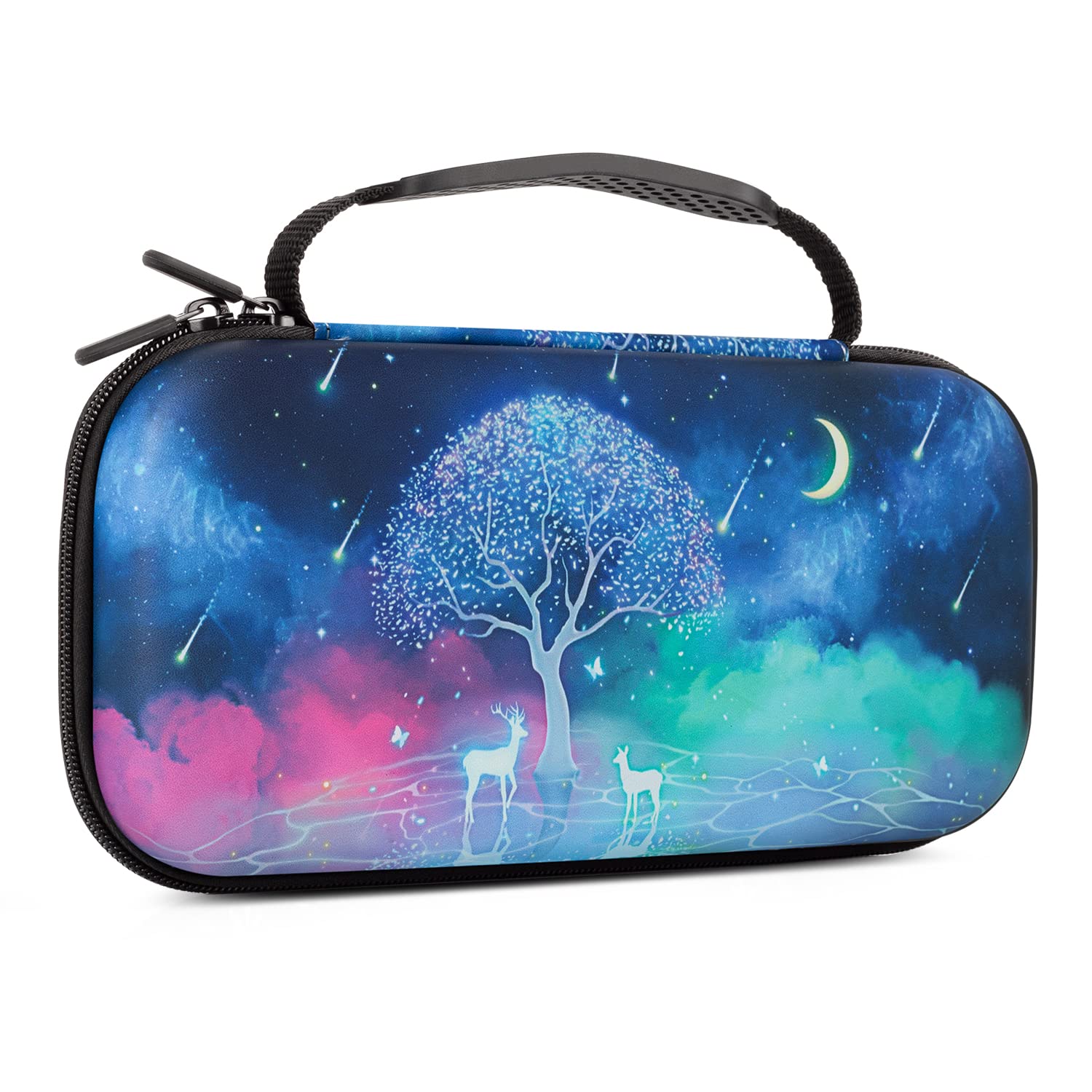 Lokigo Nintendo Switch Case, Nintendo Switch OLED Case, Nintendo Switch Carrying Case for Girls Boys with 16 Game Card Slots, Carrying case for Nintendo Switch Console Joy-Con & Accessories