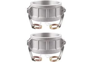 Hgzaccompany Aluminum Type DC Cam Lock Fittings,Cam and Groove Hose Fitting,1.5" Female Camlock Dust Plug 2 Pack