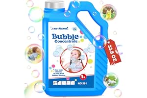 Zerhunt Concentrated Bubble Solution 33.8 OZ：1L Non-Toxic Bubble Refil for Bubble Toys - Bubbles for Kids -Bubble Machine/Gun Solution - Giant Bubble Wand Solution