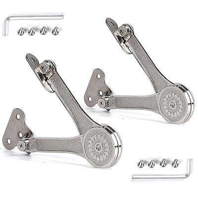 Heavy Duty Lid Stay Hinges QBOSO Folding Lid Support Hinge,Perfect for Cabinet,Closet ,Wardrobe or Toy box 50lb/110 Degree ( Heavy Duty Style 1 Pair)