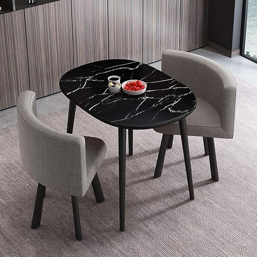 Amazon De Ranranjj Esszimmer Set Esstisch Und Stuhle Set 3 Moderne Kuchentisch Stil Color C