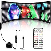 LED Sign, 23"x5" Programmable LED Sign with Bluetooth APP Control - Huge Bright Scrolling Text/Animations for Car, Store, Christmas Advertising (Pre-Made & Custom Modes)