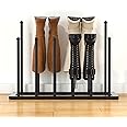Urban Deco Free Standing Shoe Racks, Boot Organizer for Tall Boots, Black Metal Boot Rack Fit for 6 Pairs, Shoe Organizer for Dorm Room, Closet, Entryway (Black-6pairs)