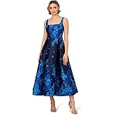 Adrianna Papell Womens Border Jacquard Dress