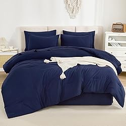 Litanika Oversized King Comforter Sets Navy Blue