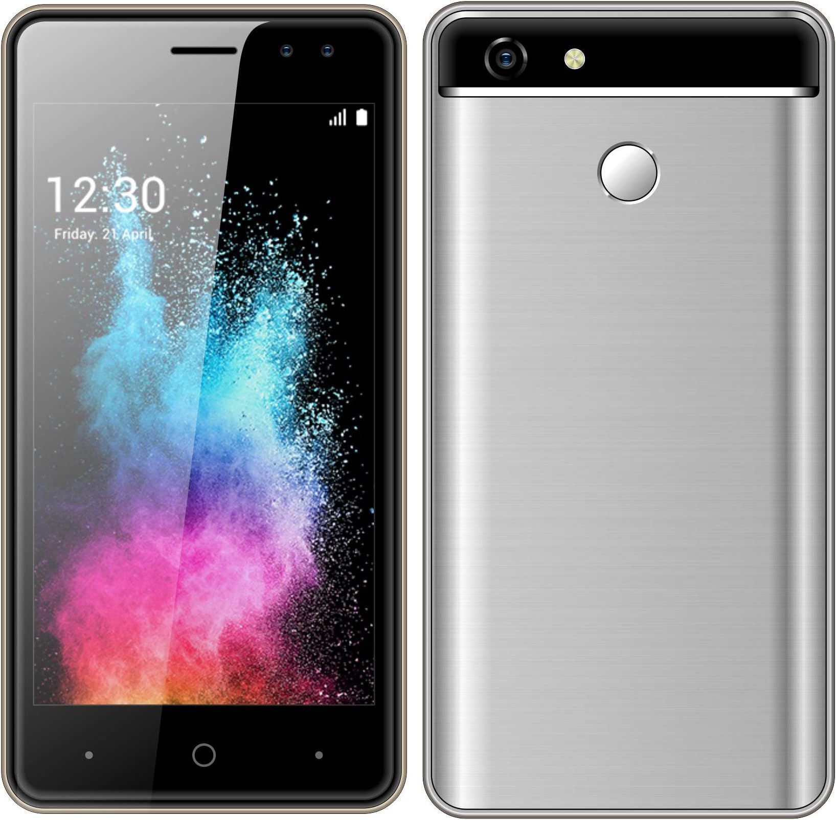 SIM-Free & Unlocked Mobile Phones,HyRich 4.5" HD IPS Display Dual SIM Android 3G Smartphone(1GB RAM+8GB ROM,2800mAh Battery,5MP Dual Cameras,Bluetooth,GPS,WIFI.)(HyRich-A30-Silve)