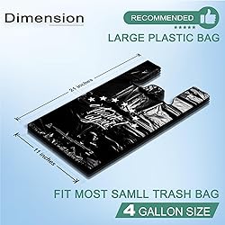 1000 Count Black “Thank You” T-Shirt Bags