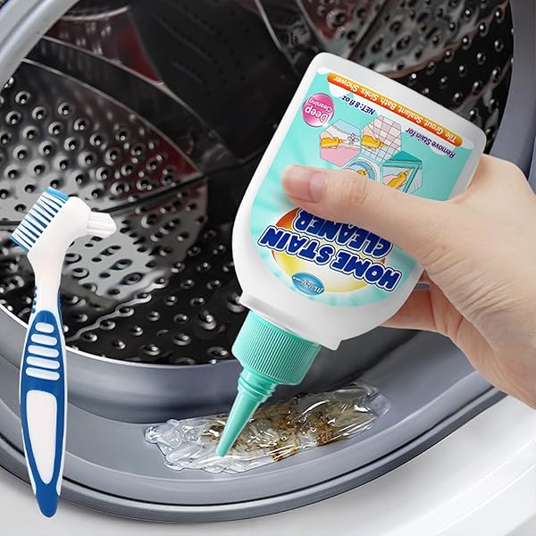 HOME REMOVER GEL, 8 FL OZ HOUSEHOLD WASHING MACHINE CLEANER FOR WASHING MACHINE, REFRIGERATOR STRIPS, CLEANER FOR TILES GROUT SEALANT BATHROOM SHOWER HOME KITCHEN SINKS CLEANING GROUT CLEANER
