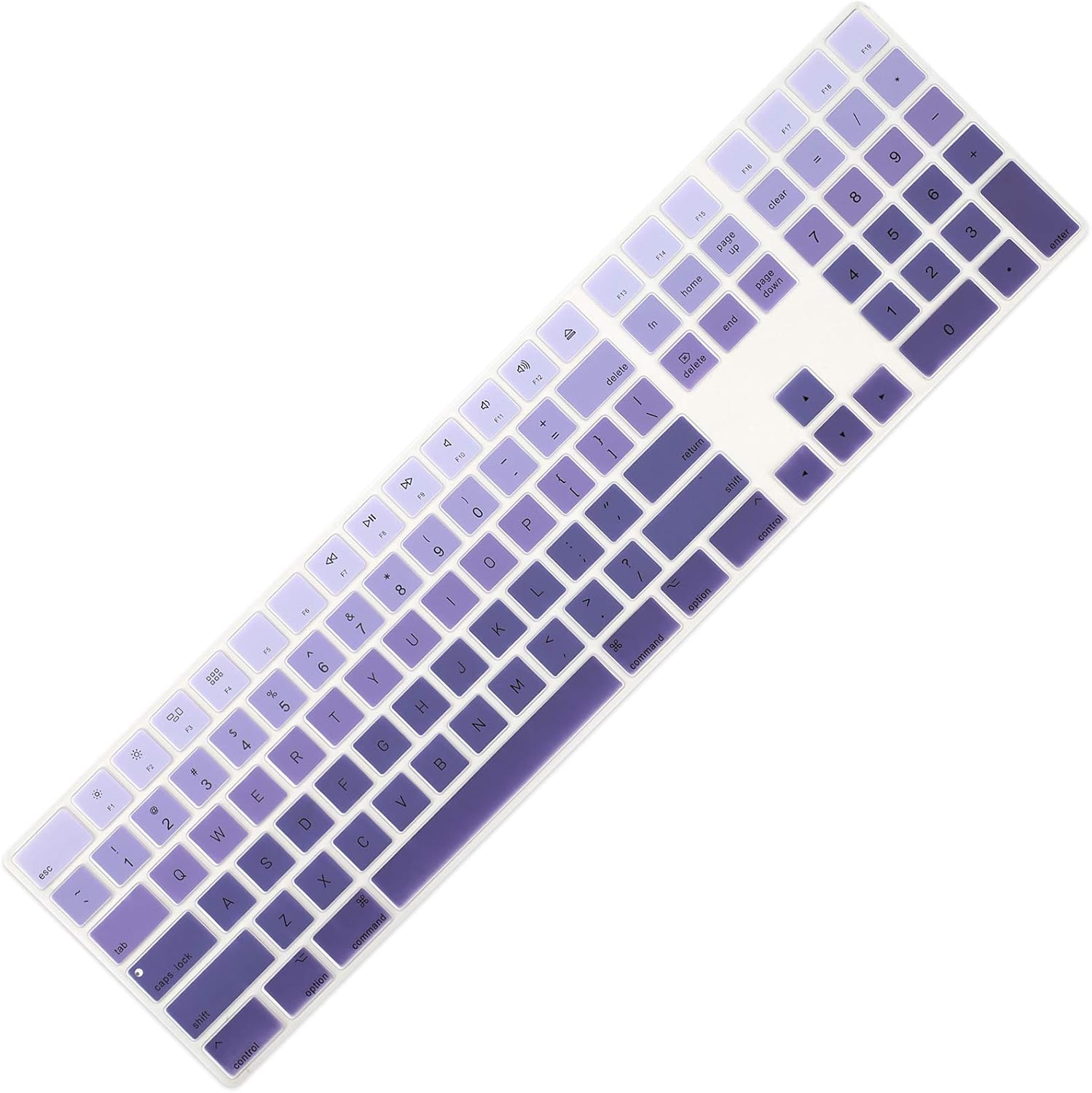 Allinside Ombre Deep Purple Cover for Apple iMac Magic Keyboard with Numeric Keypad MQ052LL/A A1843 US Layout