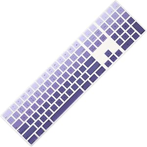 Allinside Ombre Deep Purple Cover for Apple iMac Magic Keyboard with Numeric Keypad MQ052LL/A A1843 US Layout