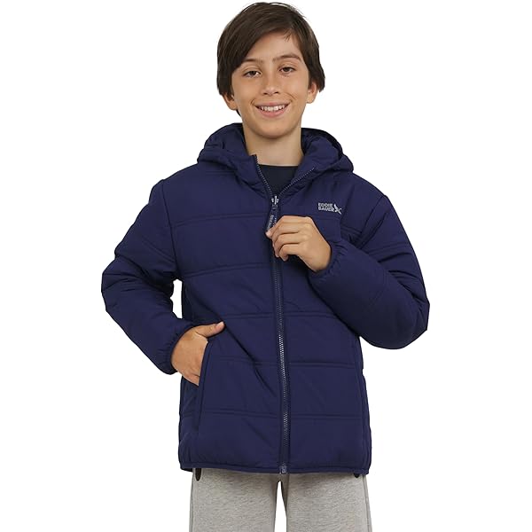 Amazon.com: Eddie Bauer Boys Reversible Hooded Down Jacket (Blue