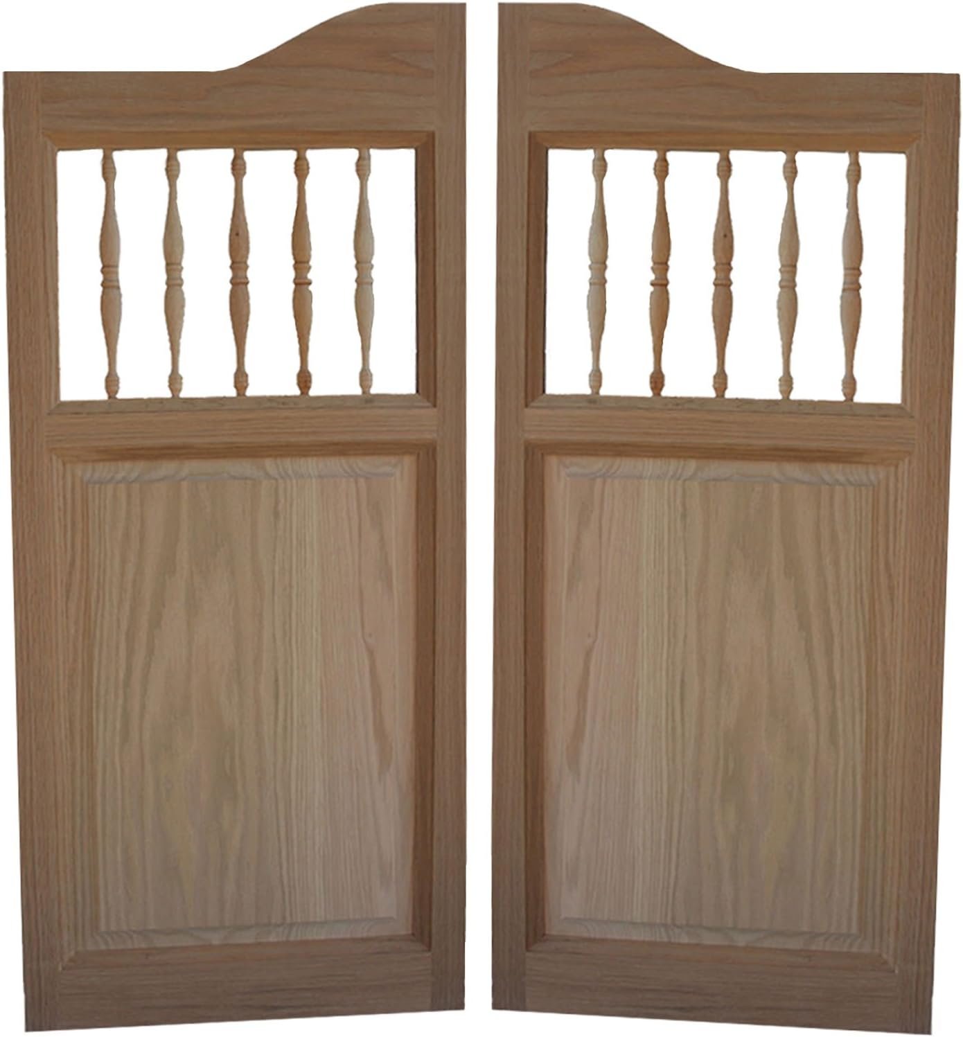 Custom Made Solid Oak Western Swinging Cafe Doors/Saloon Doors with Hardware Fits Any 24"- 36" Door Opening