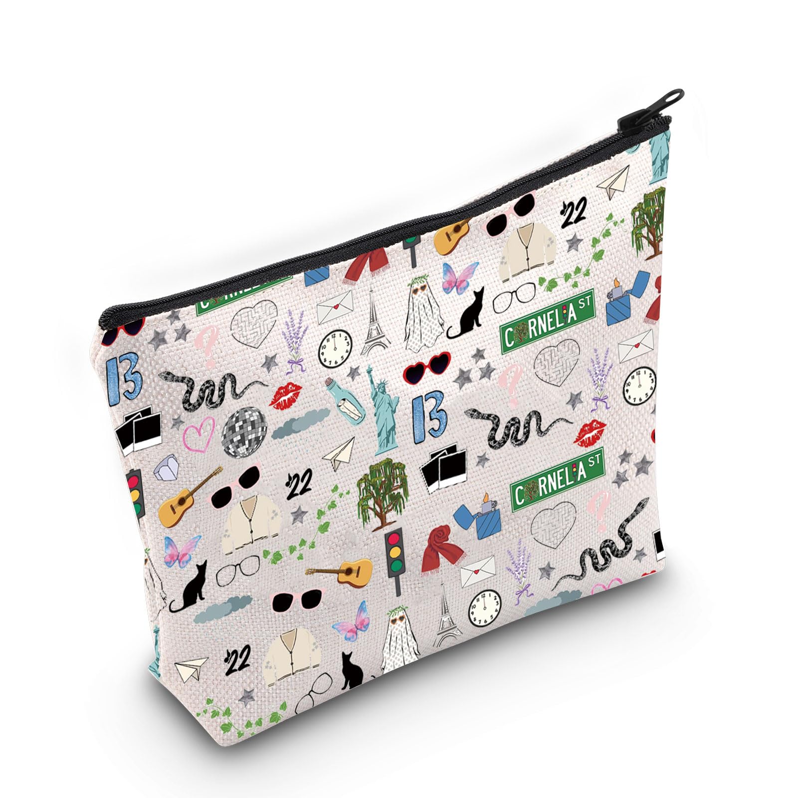 LEVLO Singer Album Cosmetic Makeup Bag Tour Fans Gift Song Concert Zipper Pouch Merchandise, 13 22 Bag, Cosmetic Bag