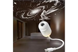 2-in-1 Galaxy Projector Night Light, USB Powered with Flexible Gooseneck & Touch Control for Bedroom, Car (3 Pieces)