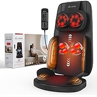 Shiatsu Neck and Back Massager with Heat, 4D Kneading Back Massager for Pain Relief Deep Tissue, Comfortable Back Massage for