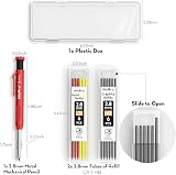 Nicpro CP1000 Carpenter Pencil with Sharpener 2.8 mm, 13 Refills view 7