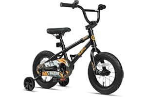Glerc Kids Bike for Ages 1-8 Years Old, 12-16 Inch BMX Style Kids Bicycle with Training Wheels, Boys Bike for Children and Toddler, Multiple Colors