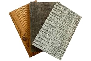 SIBERIAN HERITAGE Natutal Barnwood Planks from Siberian Forests - Shiplap Boards for Wall - Samples of Accent Wall Panels - Natural Brown (4 Items, 6 x 4 x 0.3 Inch) |