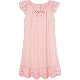 Vieille Girls Nightgowns Cute Princess Sleepwear Flutter Sleeve Pajamas Nightie Dress 5-12 Years