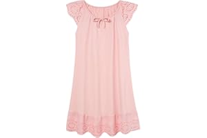 Vieille Girls Nightgowns Cute Princess Sleepwear Flutter Sleeve Pajamas Nightie Dress 5-12 Years