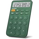 VEWINGL Basic Desktop Calculator, 12 Digit Large Display and Big Buttons | Modern Minimalist Design for School, Office, Home, and Everyday Use