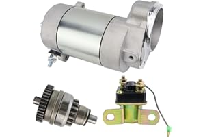 STABSOLI Starter Motor with Drive & Relay for Polaris Trail Boss Trail Blazer Scrambler Big Boss Xplorer Sportsman Sport Xpress 250 400 300 350 1985-2003 3083646 3083760 3084403 3085393 SM-8 SM13298