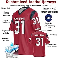 Custom Football Jersey Personalized Rugby