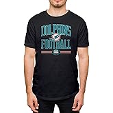 Hybrid Sports NFL Football Arch - Men's and Women's Short Sleeve T-Shirt - Size Large Miami Dolphins - Black