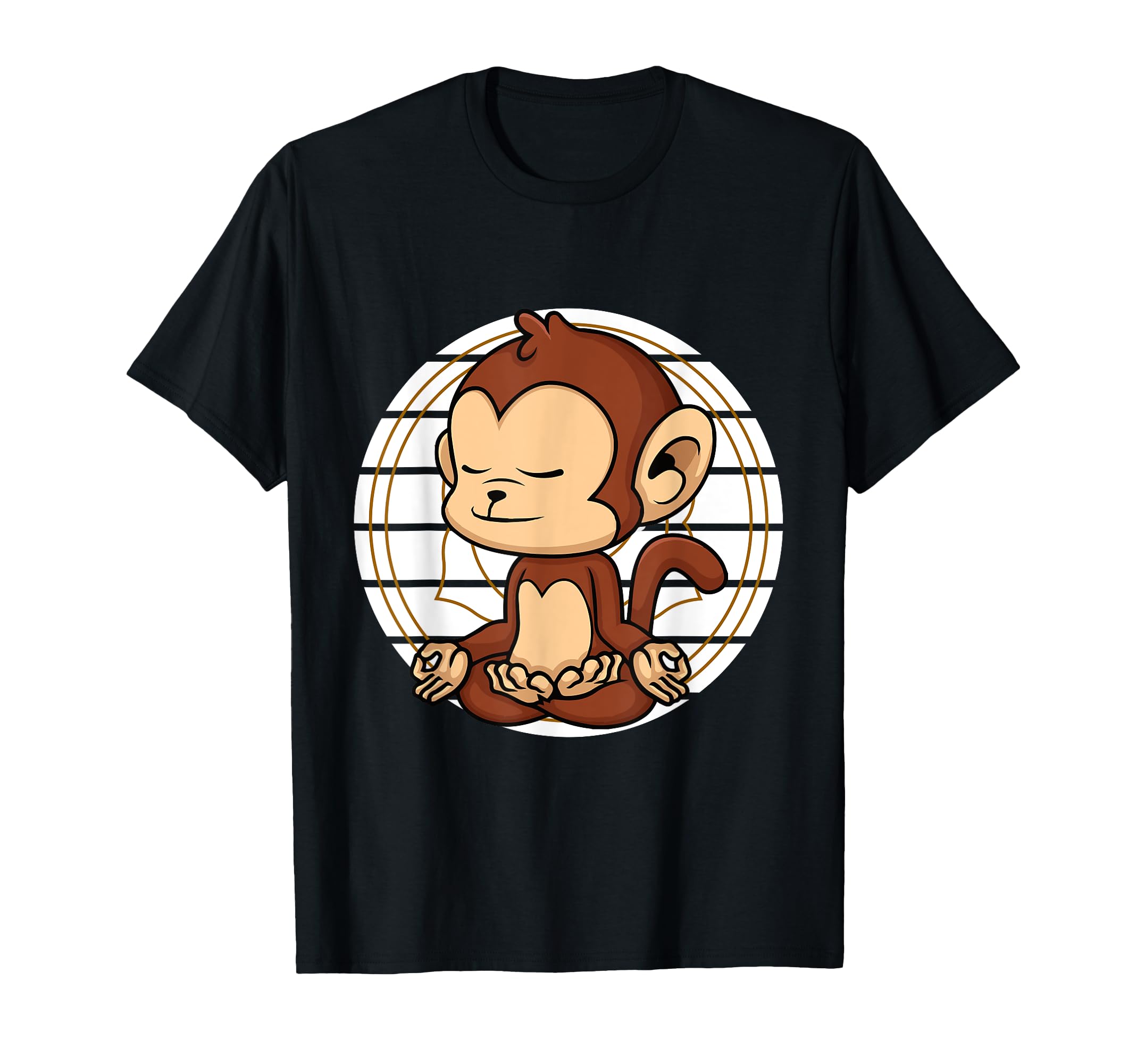 Cute Monkey Meditating Chakra Yoga Meditation Namaste T-Shirt