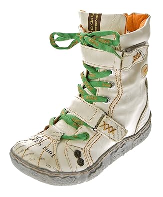 TMA Schuhe Damen Leder Stiefeletten 7087-N Knöchel echt Leder gefüttert Winter Stiefel viele Farben Used Look
