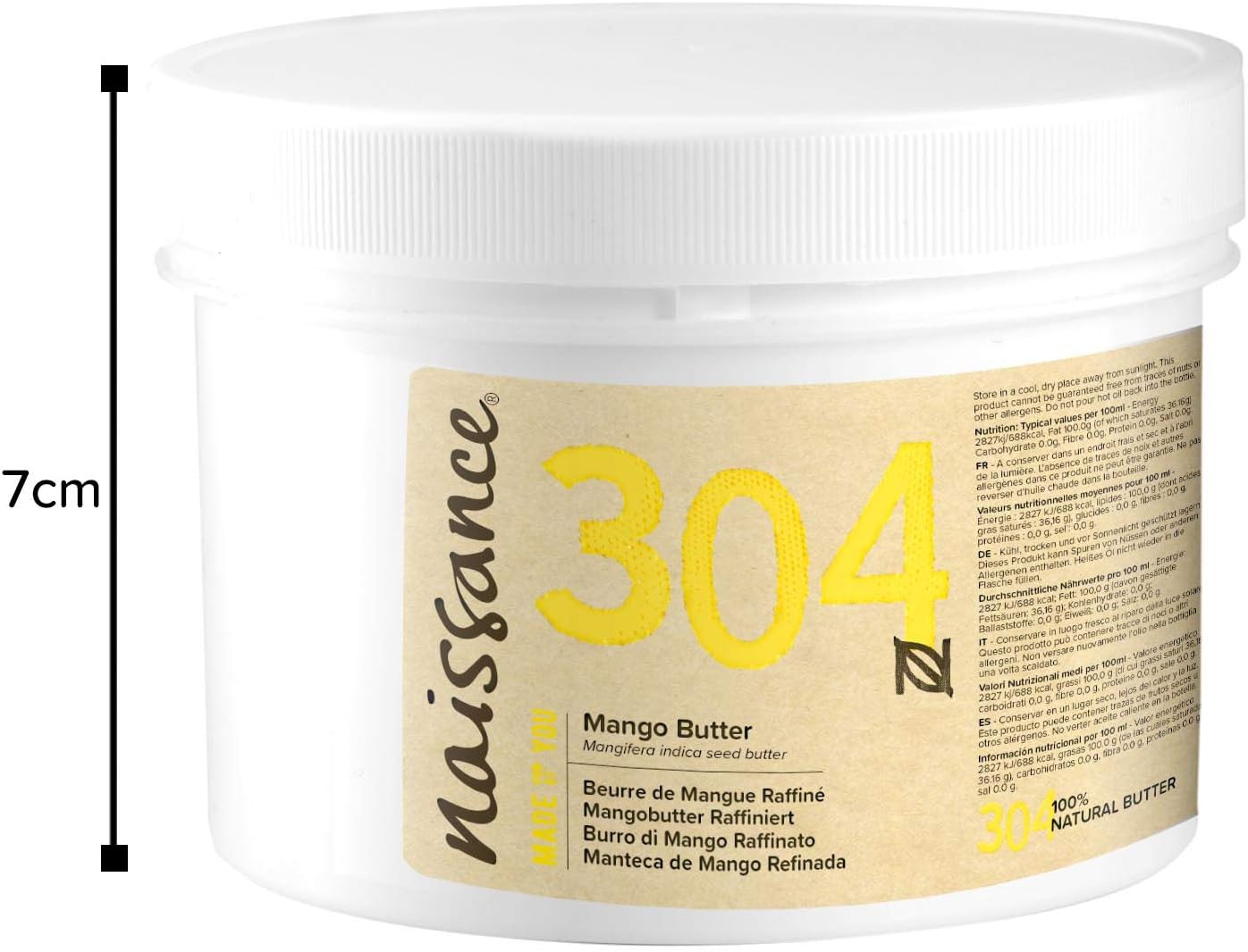 Naissance Refined Mango Butter (No. 304), 250g, Moisturising and Nourishing, for Aromatherapy Skincare, Haircare - Image 4