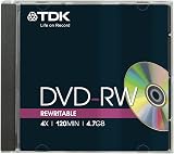 TDK 10pk DVD-RW 4.7GB Recordable Rewritable Media Discs view 2