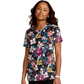V-Neck Print Top with Scrub Life by Cherokee