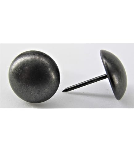 ComfortStyle Premium Upholstery Tacks – 3/4 Inch Diameter Nailhead Pins, Dark Natural Finish, 80-Pack For Furniture Trim