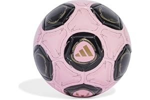 Adidas Unisex-Adult Messi Mini Soccer Ball,Light Pink/Black/Dark Football Gold,1