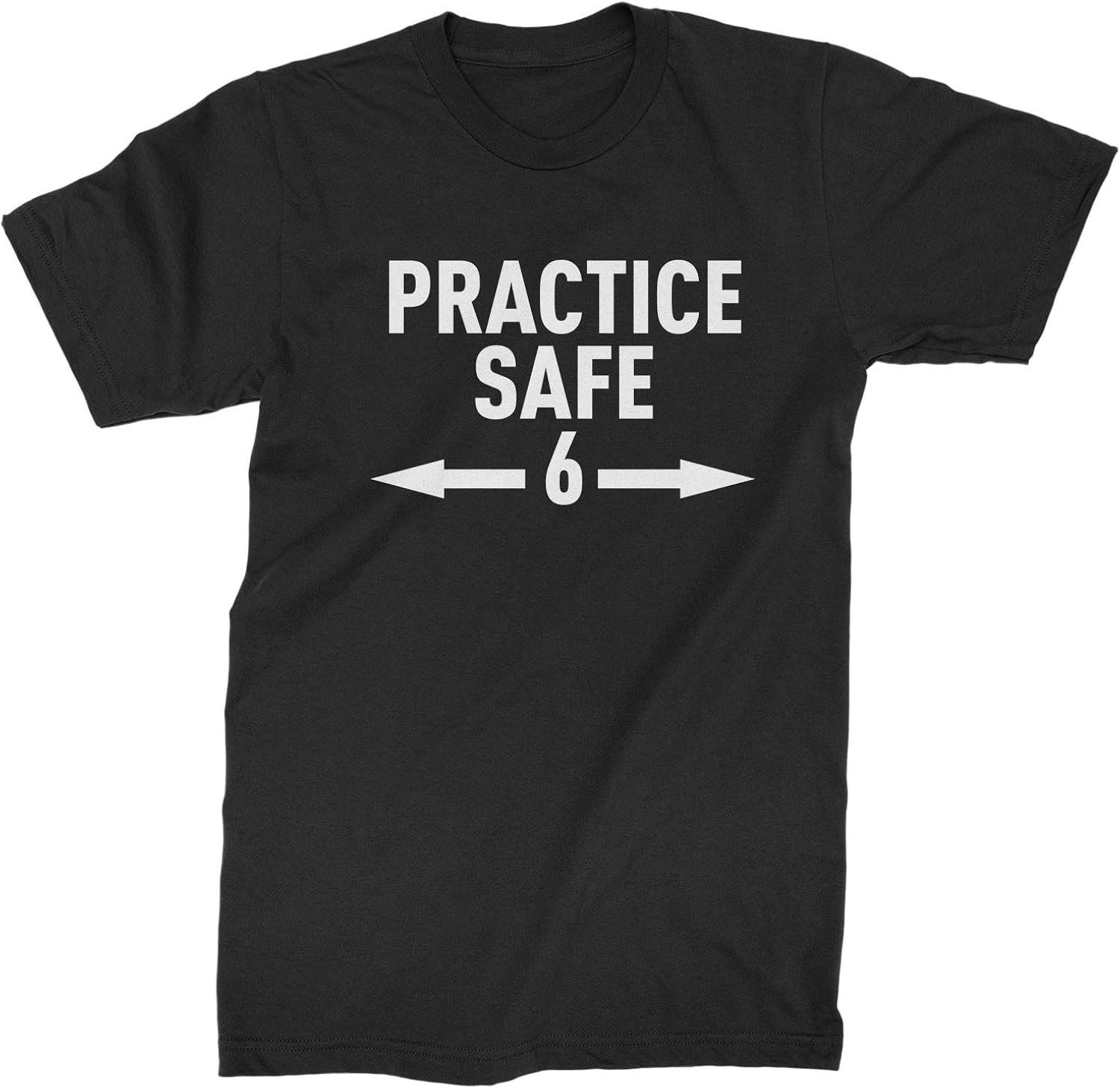 Amazon.com: Expression Tees Practice Safe Six Social Distancing Mens T-Shirt: Clothing