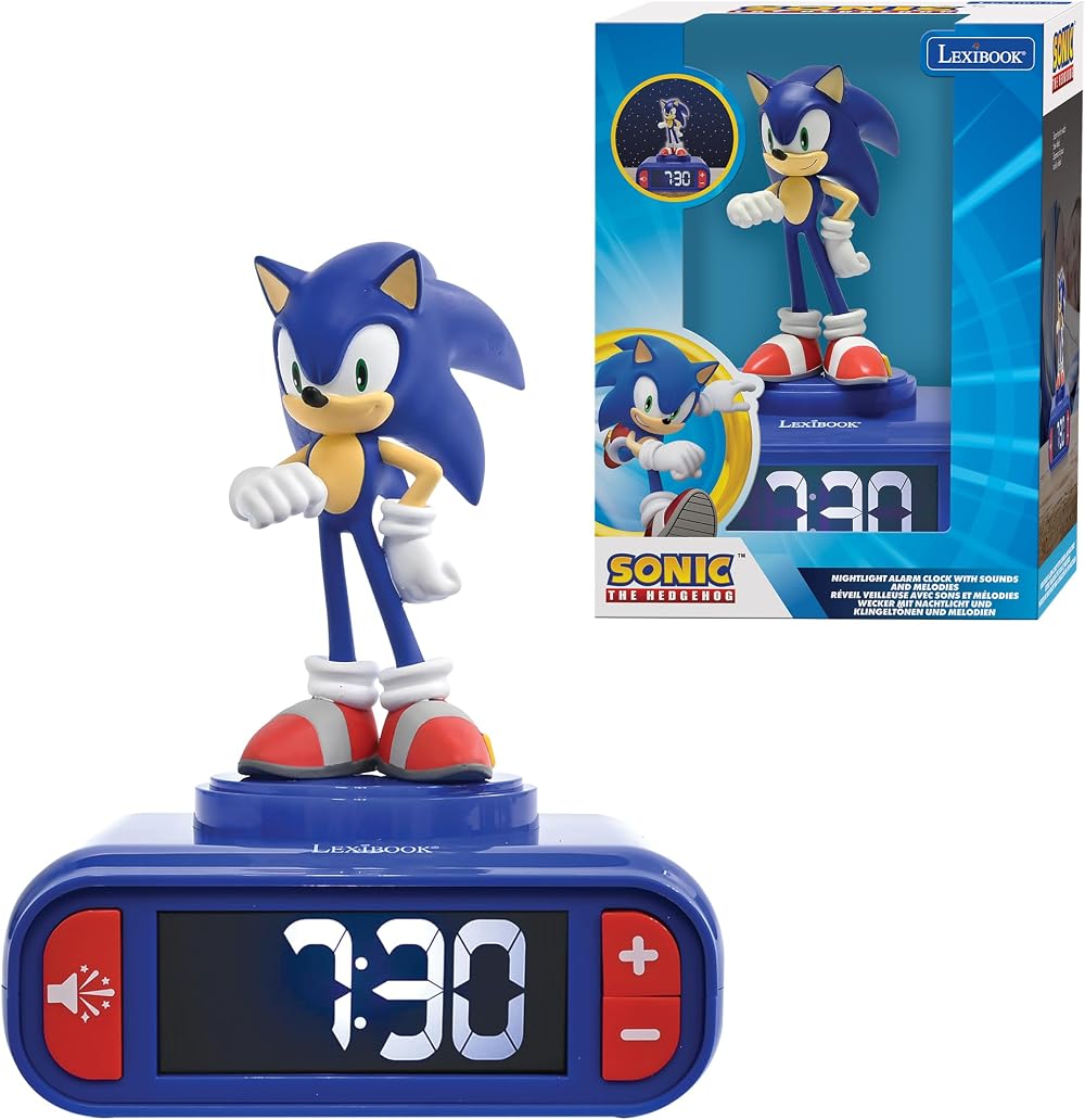 Lexibook Sonic Night Light Alarm Clock RL800SN Blue