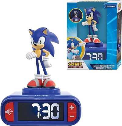 Lexibook Sonic Night Light Alarm Clock RL800SN Blue