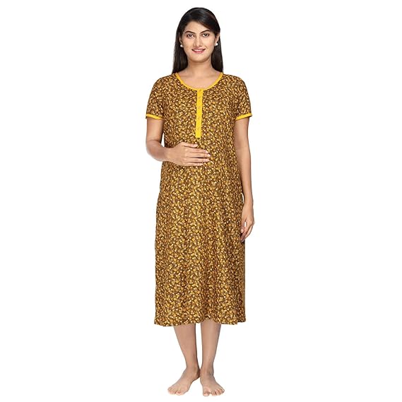 Women's A-Line Cotton Feeding Gown