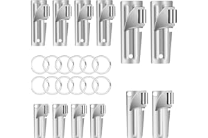 12 Pieces Military Style Can Openers with Key Rings, Anglecai P-38 and P-51 Military Can Openers Camping Can Openers Stainless Steel Army Survival Can Opener Portable Can Opener for Traveling