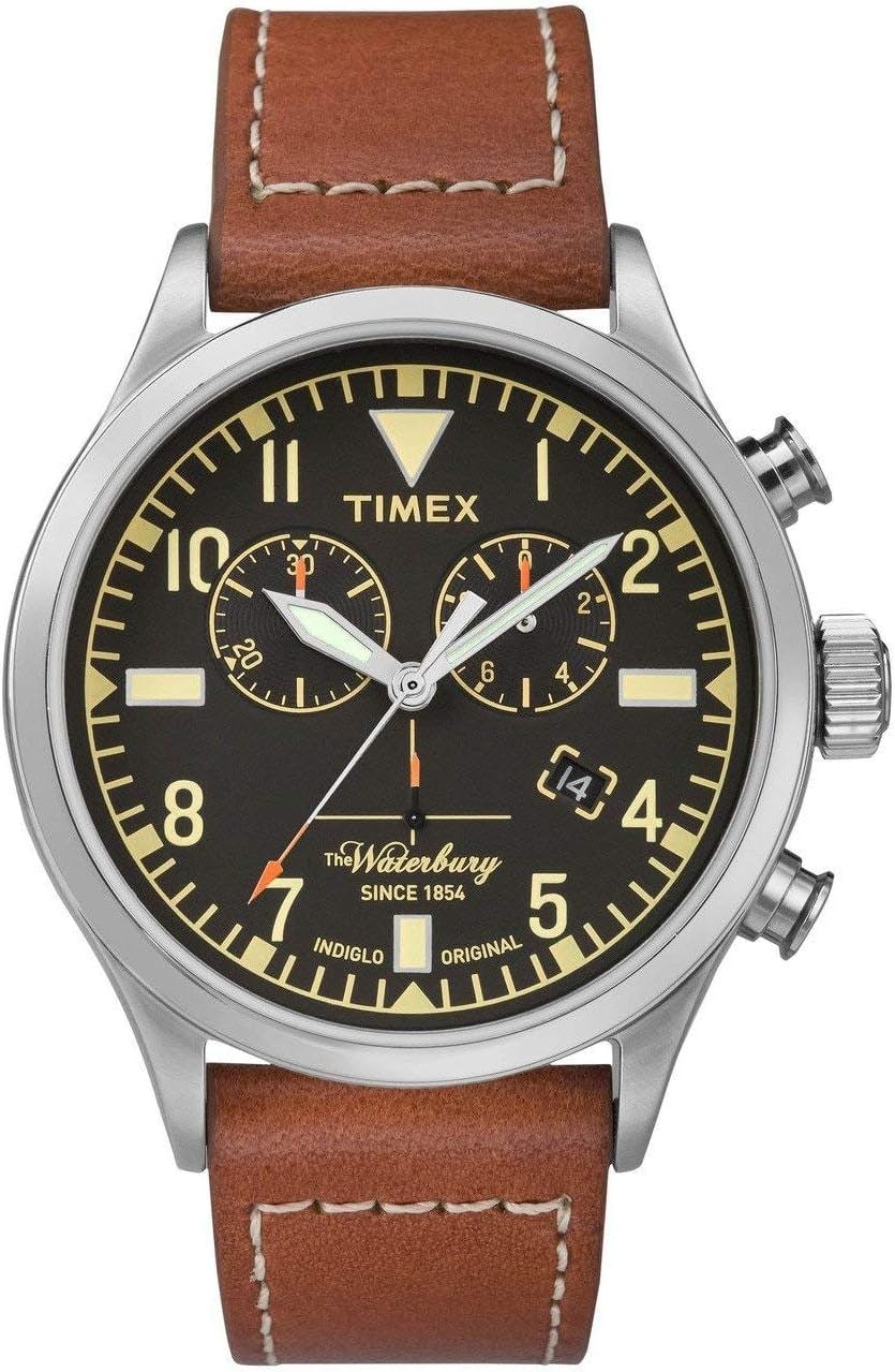 X Red Wing | Waterbury | Chrono | Black Dial | Brown Leather TW2P84300