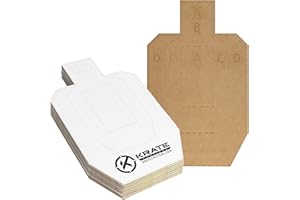KRATE Tactical Cardboard Targets – Competition Paper Silhouette Shooting Target – Torso Targets for Shooting Range & Gun Practice w/Rifles, Handguns, & Shotguns