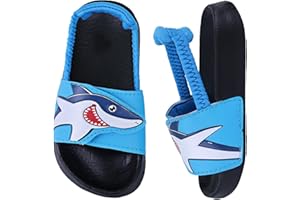 Otojaku Kids Flip Flops Sandals Toddler Boys Girls Sequin Slides Shower Beach Pool Shoes Slip on Summer Slippers with Back Strap