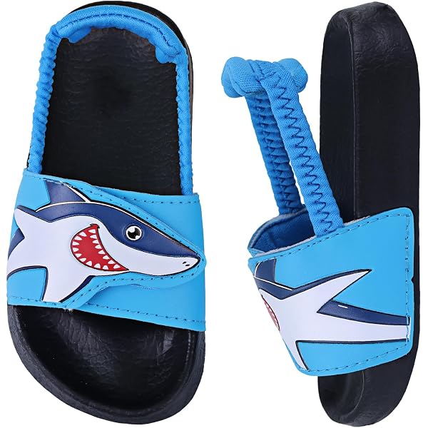 INMINPIN Kids Cartoon Clog Slippers - Dinosaur Garden Shoes For Boys & Girls, Indoor Outdoor Water Sandals, Navy Blue - View #3
