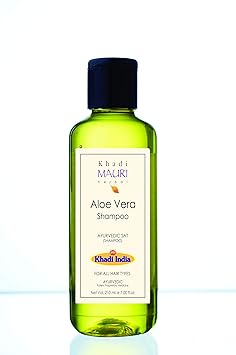 Khadi Mauri Herbal Aloe Vera Shampoo, Green, 210 ml
