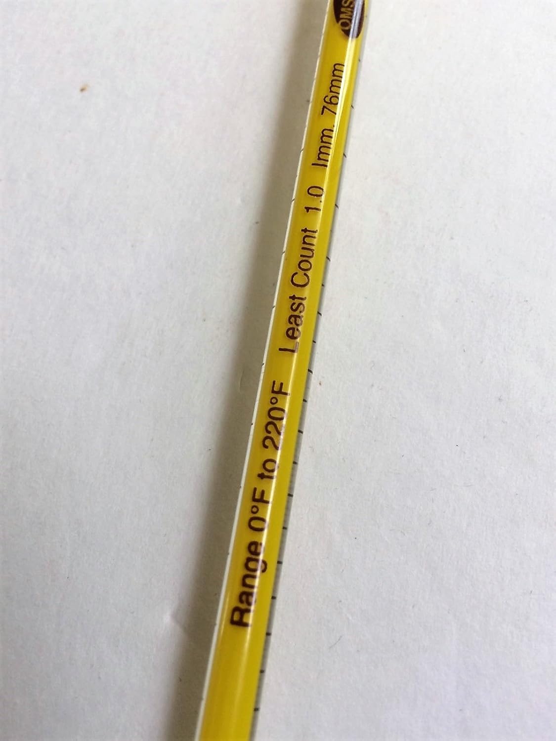 Glass Lab Thermometer 0220 Degree Fahrenheit w/ Case Least Count 1.0