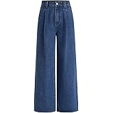 CIDER Jeans for Women High Waist Wide Leg Jeans Straight Leg Trousers Baggy Denim Pants with Pocket Oversized