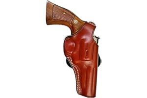 ANDIÇEN Leather Paddle Holster for Taurus 856 Defender 3 inch Barrel, Right or Left Handed, Thumb Break, Brown or Black